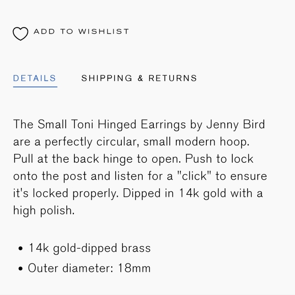 Jenny Bird Gold Toni Hoops - Picture 4 of 4